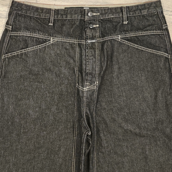 Marithe Francois Girbaud Straight-Leg Baggy Carpenter Jeans - Size 40x28 - Dark - Picture 2 of 14